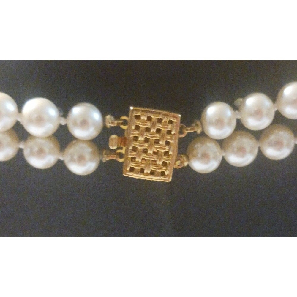 Double Strand Faux Pearl's 15" and 17" With Gold Coated Clasp. NWOT - Picture 2 of 4
